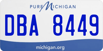 MI license plate DBA8449
