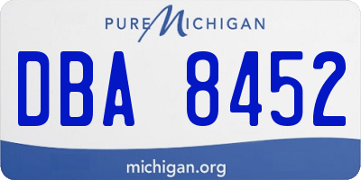 MI license plate DBA8452