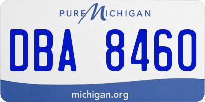 MI license plate DBA8460