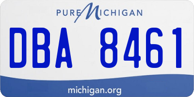 MI license plate DBA8461