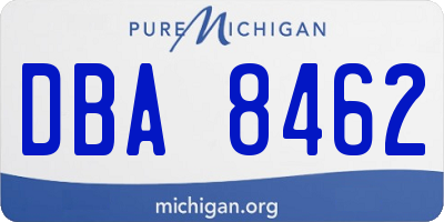 MI license plate DBA8462