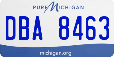 MI license plate DBA8463