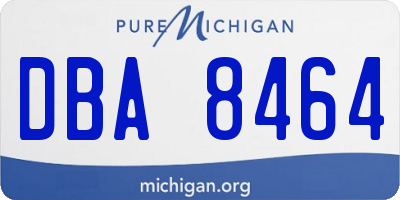MI license plate DBA8464