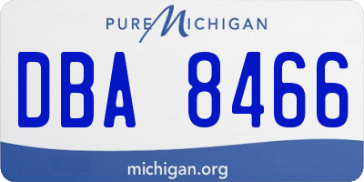MI license plate DBA8466
