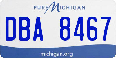 MI license plate DBA8467