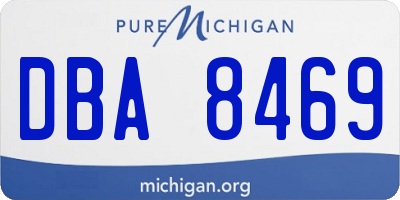 MI license plate DBA8469