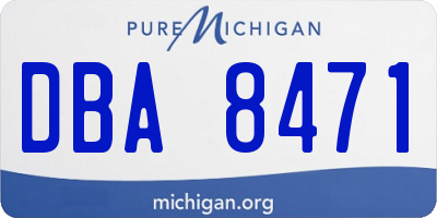 MI license plate DBA8471