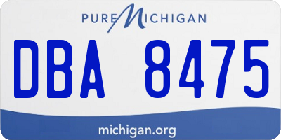 MI license plate DBA8475