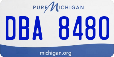 MI license plate DBA8480