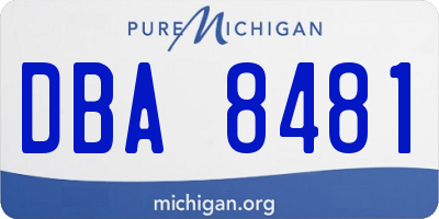 MI license plate DBA8481