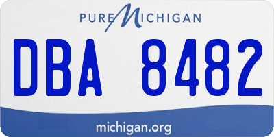 MI license plate DBA8482