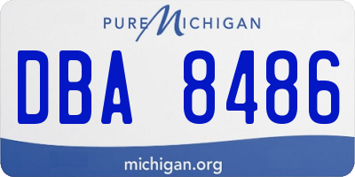 MI license plate DBA8486