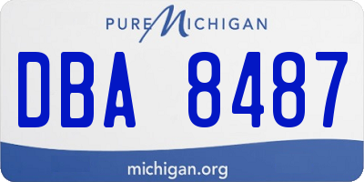 MI license plate DBA8487