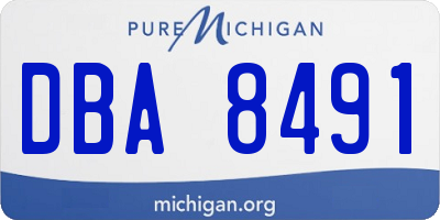 MI license plate DBA8491