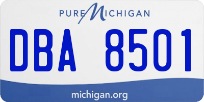 MI license plate DBA8501