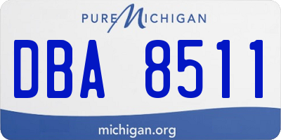 MI license plate DBA8511