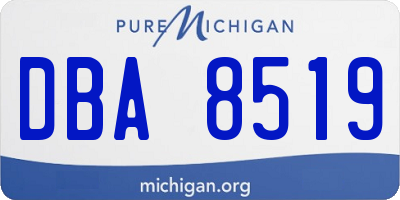 MI license plate DBA8519