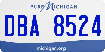 MI license plate DBA8524