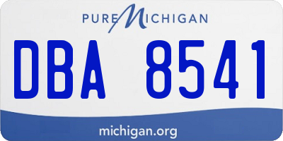 MI license plate DBA8541