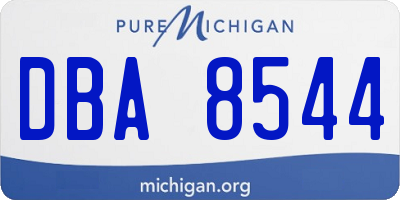 MI license plate DBA8544