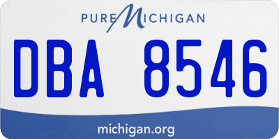 MI license plate DBA8546