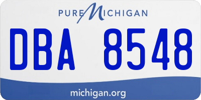 MI license plate DBA8548