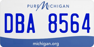 MI license plate DBA8564