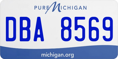 MI license plate DBA8569