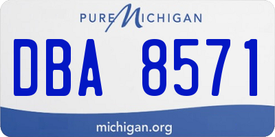 MI license plate DBA8571
