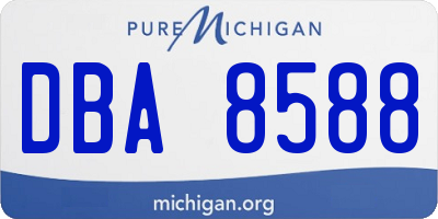 MI license plate DBA8588