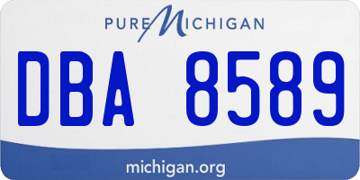 MI license plate DBA8589