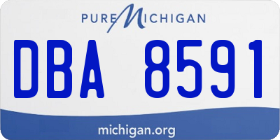 MI license plate DBA8591