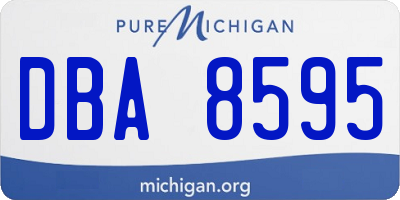 MI license plate DBA8595