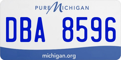 MI license plate DBA8596