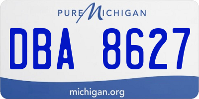 MI license plate DBA8627