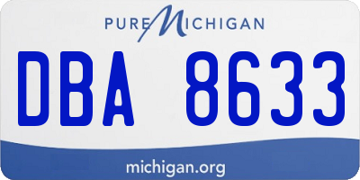 MI license plate DBA8633