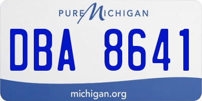 MI license plate DBA8641