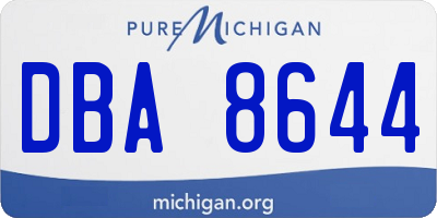 MI license plate DBA8644