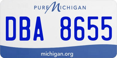 MI license plate DBA8655