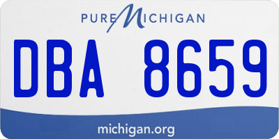MI license plate DBA8659