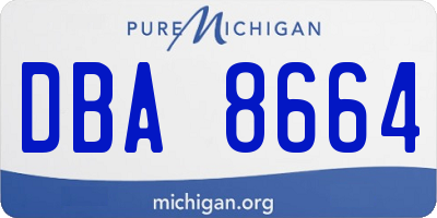 MI license plate DBA8664