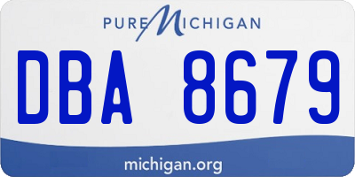 MI license plate DBA8679
