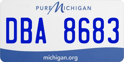 MI license plate DBA8683