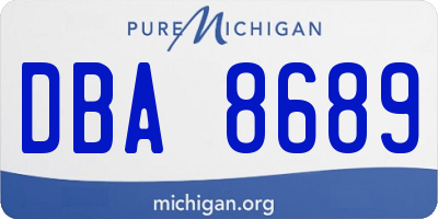MI license plate DBA8689