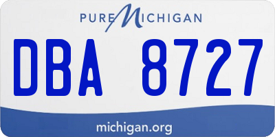 MI license plate DBA8727