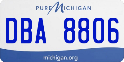 MI license plate DBA8806