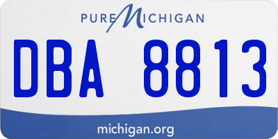 MI license plate DBA8813