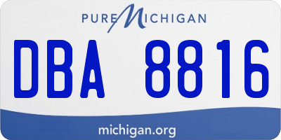 MI license plate DBA8816