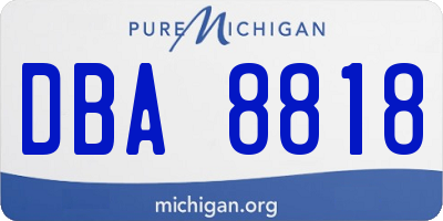 MI license plate DBA8818