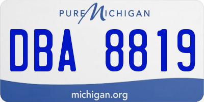MI license plate DBA8819